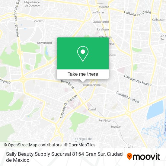 Mapa de Sally Beauty Supply Sucursal 8154 Gran Sur
