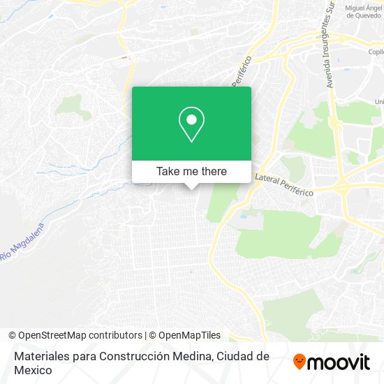 Mapa de Materiales para Construcción Medina