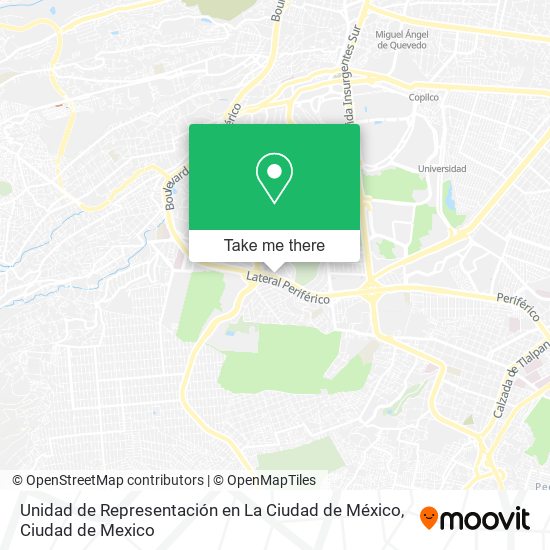 Unidad de Representación en La Ciudad de México map