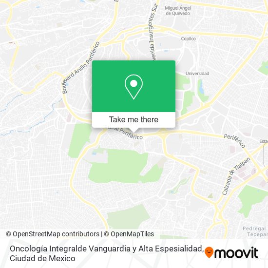 Mapa de Oncología Integralde Vanguardia y Alta Espesialidad