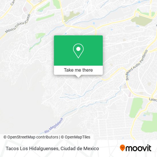 Tacos Los Hidalguenses map