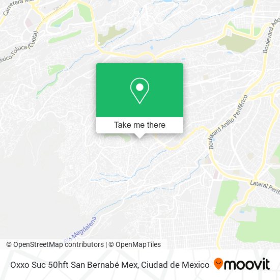 Mapa de Oxxo Suc 50hft San Bernabé Mex