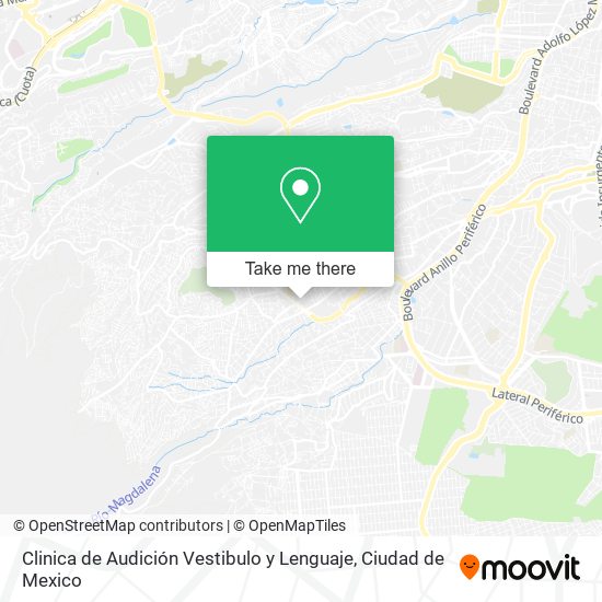 Clinica de Audición Vestibulo y Lenguaje map