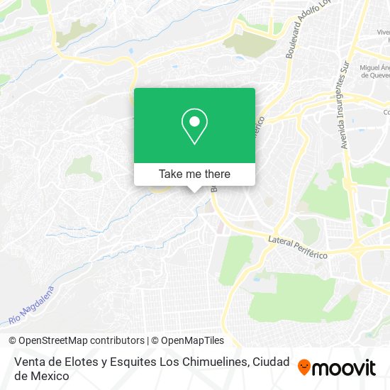 Venta de Elotes y Esquites Los Chimuelines map