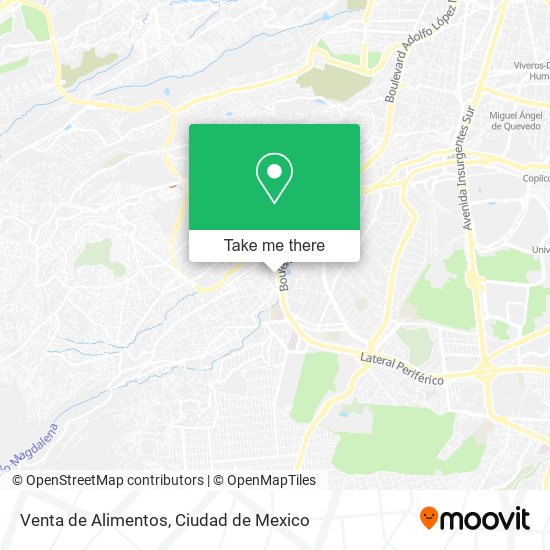 Venta de Alimentos map