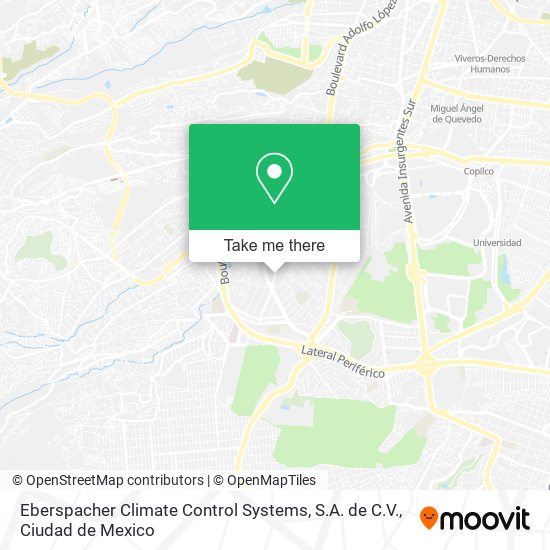 Eberspacher Climate Control Systems, S.A. de C.V. map