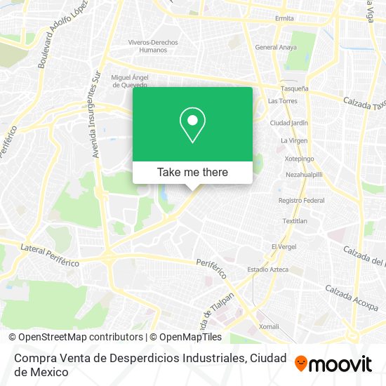 Mapa de Compra Venta de Desperdicios Industriales