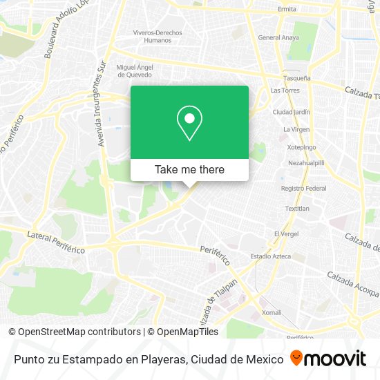 Punto zu Estampado en Playeras map