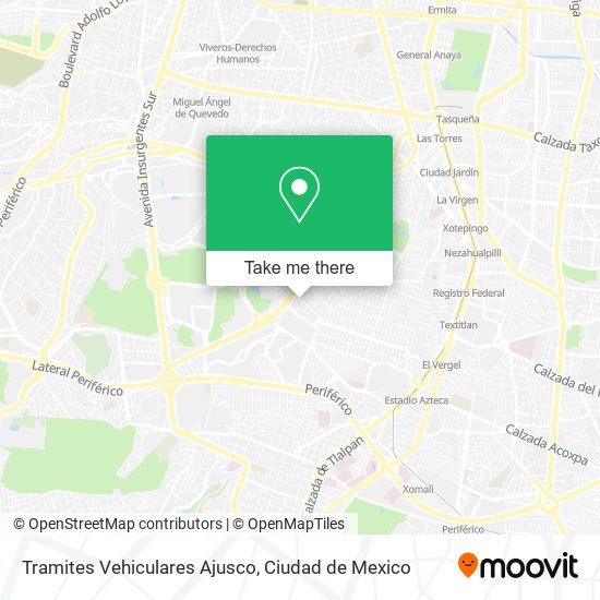 Tramites Vehiculares Ajusco map