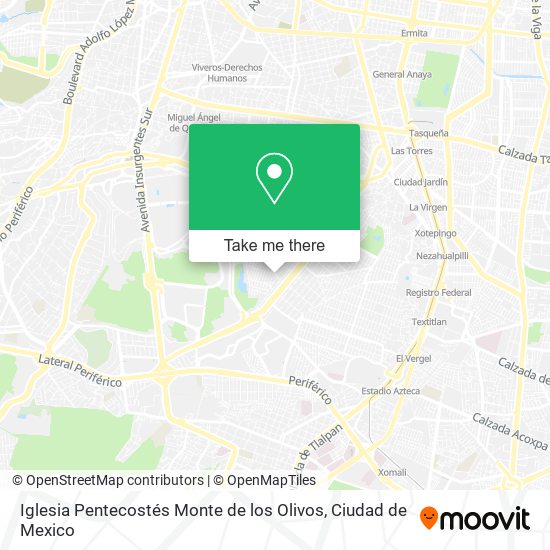 Iglesia Pentecostés Monte de los Olivos map