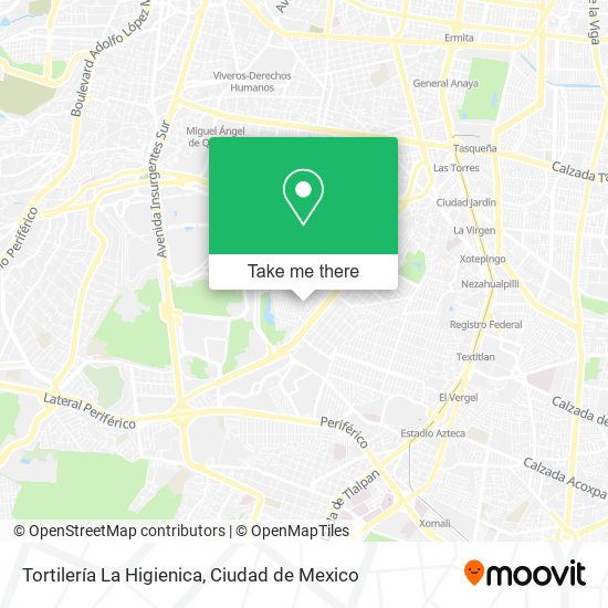 Mapa de Tortilería La Higienica