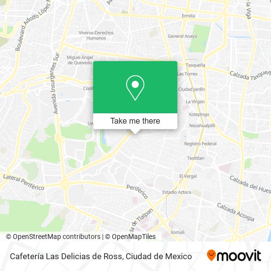 Mapa de Cafetería Las Delicias de Ross