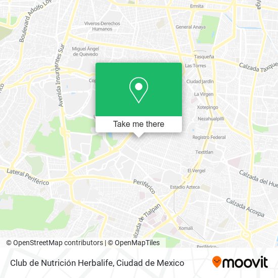 Mapa de Club de Nutrición Herbalife