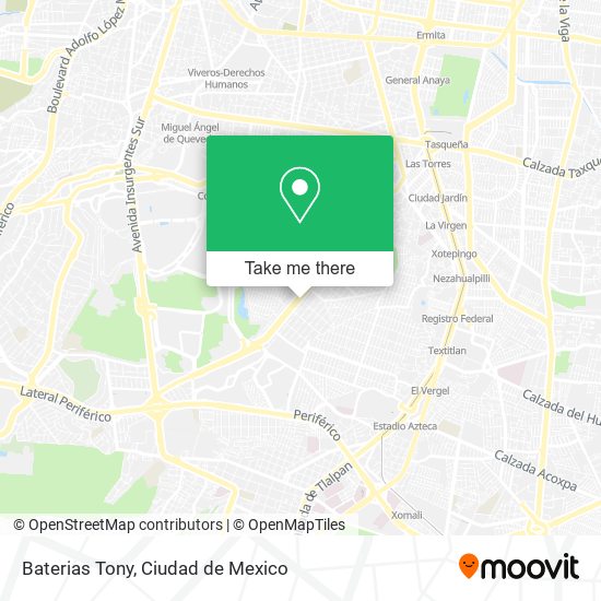 Baterias Tony map