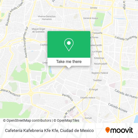 Cafetería Kafebreria Kfe Kfe map