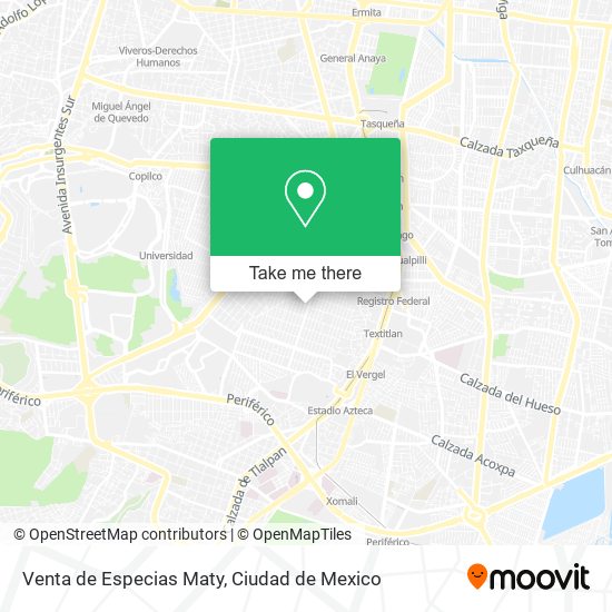 Venta de Especias Maty map