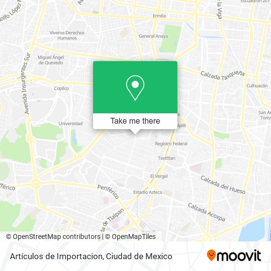 Artículos de Importacion map