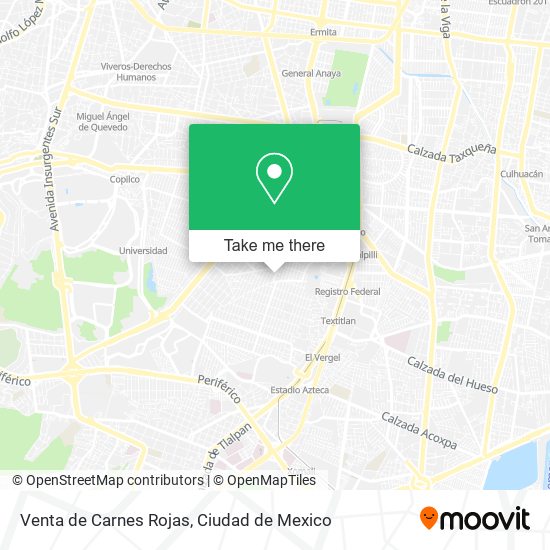 Venta de Carnes Rojas map