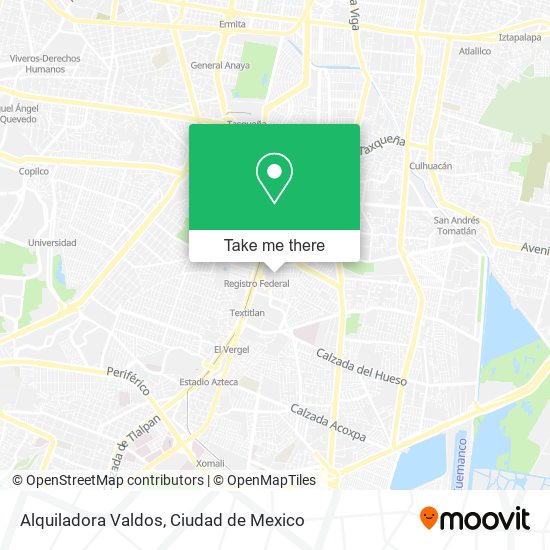 Mapa de Alquiladora Valdos