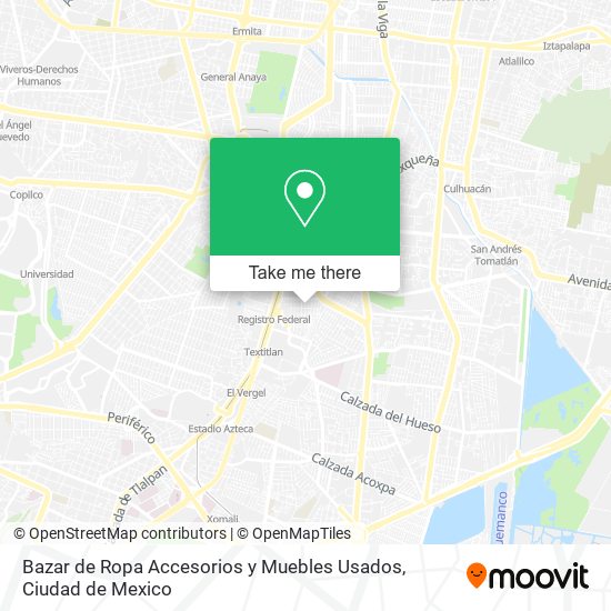 Bazar de Ropa Accesorios y Muebles Usados map