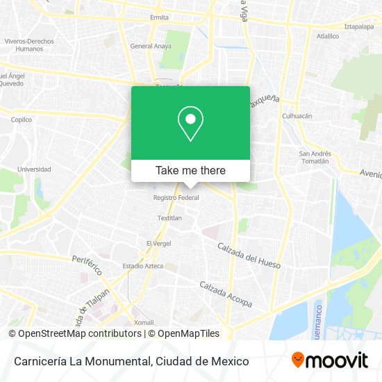 Mapa de Carnicería La Monumental