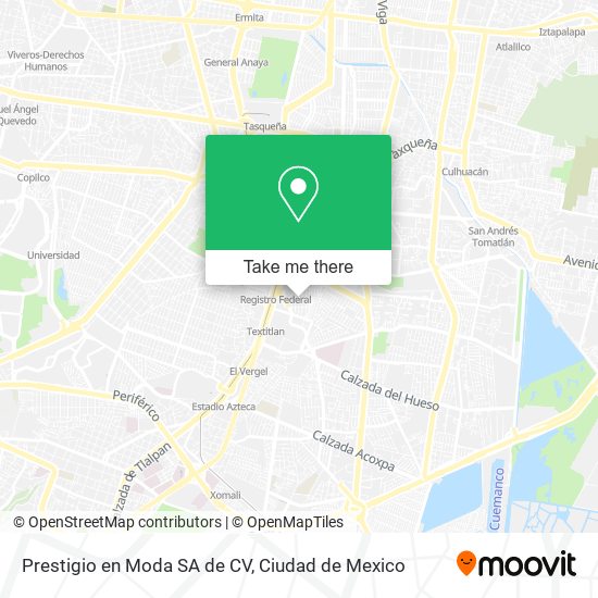 Prestigio en Moda SA de CV map