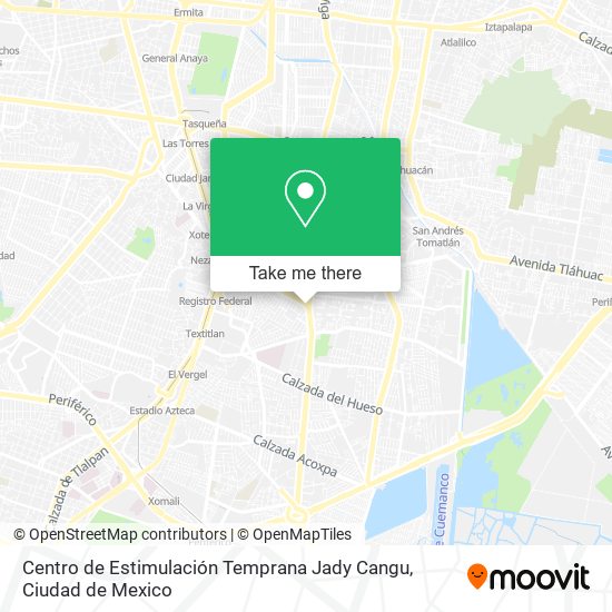 Mapa de Centro de Estimulación Temprana Jady Cangu