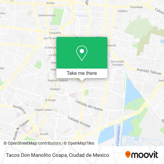 Tacos Don Manolito Coapa map