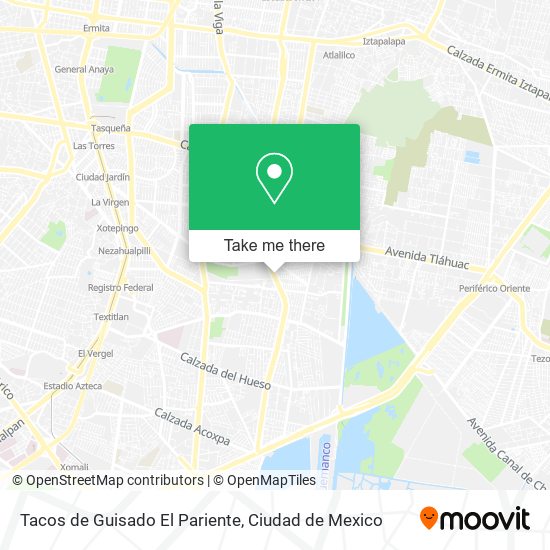 Tacos de Guisado El Pariente map