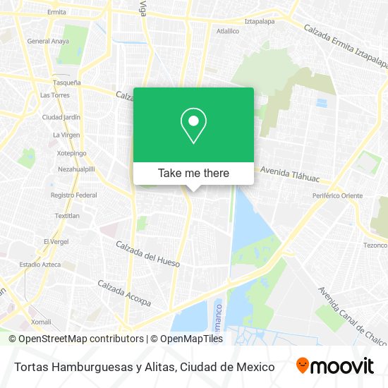 Mapa de Tortas Hamburguesas y Alitas