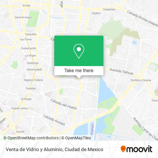 Venta de Vidrio y Aluminio map