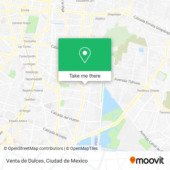 Venta de Dulces map