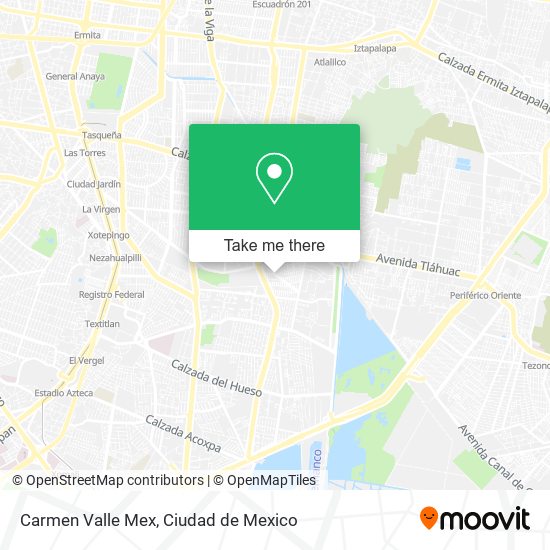 Carmen Valle Mex map