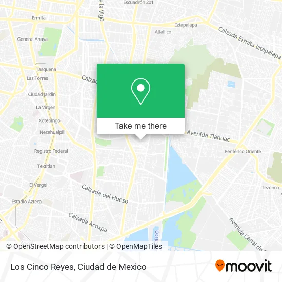 Los Cinco Reyes map