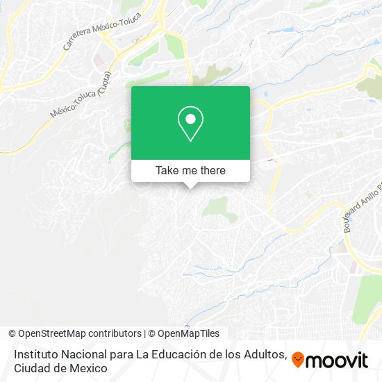 Instituto Nacional para La Educación de los Adultos map