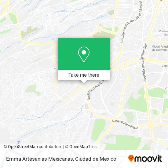 Mapa de Emma Artesanias Mexicanas