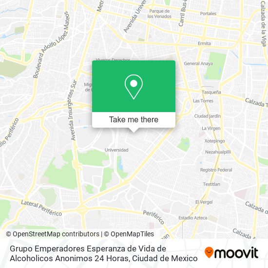 Grupo Emperadores Esperanza de Vida de Alcoholicos Anonimos 24 Horas map