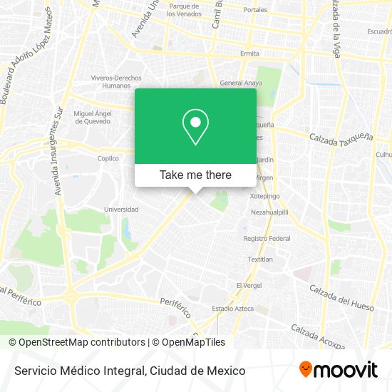 Servicio Médico Integral map