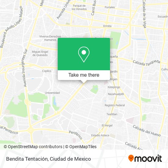 Bendita Tentación map