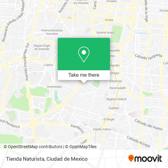 Mapa de Tienda Naturista