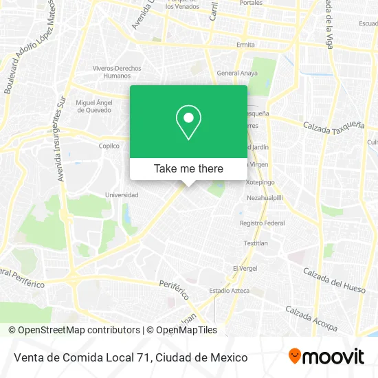 Venta de Comida Local 71 map