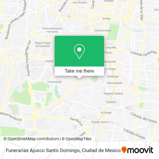 Funerarias Ajusco Santo Domingo map