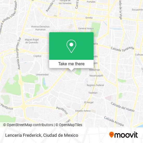 Lencería Frederick map