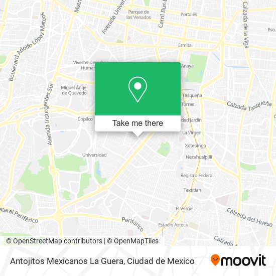 Antojitos Mexicanos La Guera map