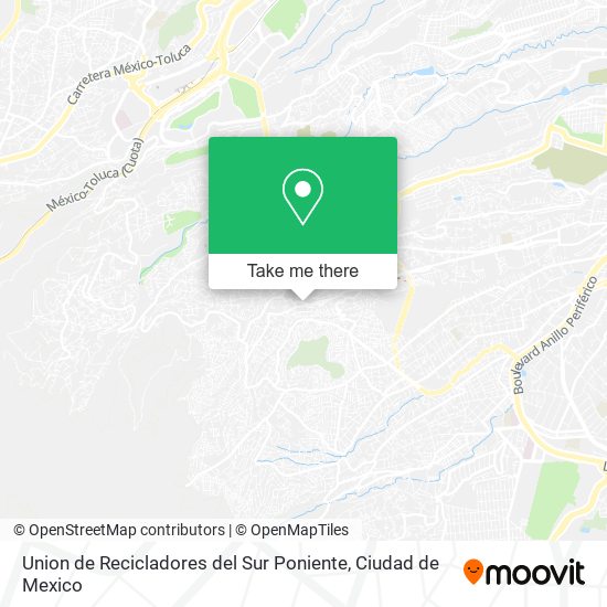 Union de Recicladores del Sur Poniente map