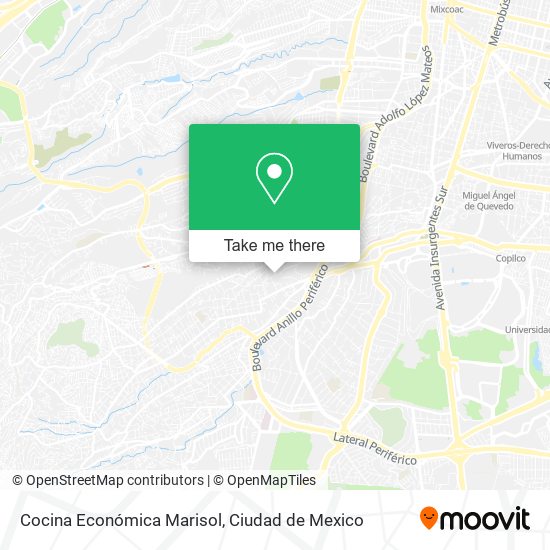 Mapa de Cocina Económica Marisol
