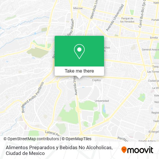 Mapa de Alimentos Preparados y Bebidas No Alcoholicas