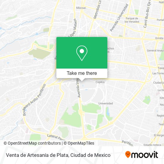 Venta de Artesanía de Plata map