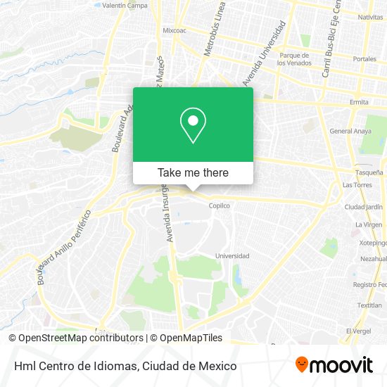 Hml Centro de Idiomas map