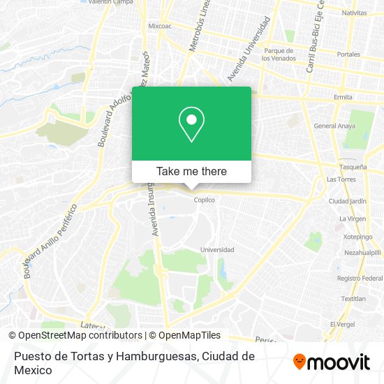 Mapa de Puesto de Tortas y Hamburguesas